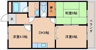 平城駅 徒歩17分 2階の物件間取画像